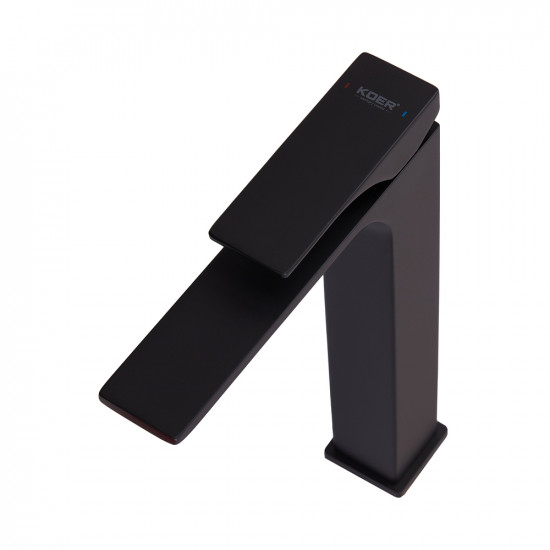 Змішувач для умивальника Koer KB-11010-05 високий (Колір чорний) (KR3483)