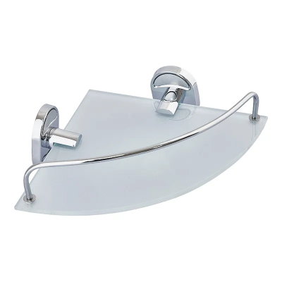 Полиця кутова з обмежувачем (скло) Zerix AFB-0107-1 (ZX5073)