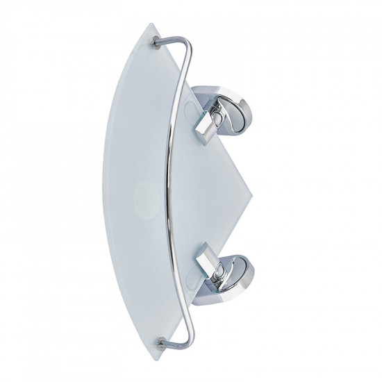 Полиця кутова з обмежувачем (скло) Zerix AFB-0107-1 (ZX5073)