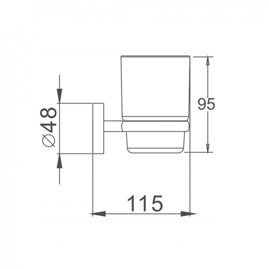 Склянка з підставкою для зубних щіток Haiba HB1706 (HB0465)