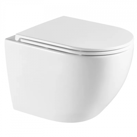 Унітаз підвісний Mixxus Premium Ellipse-0304-R 540x360x360mm, система змиву Rimless (MP6466)