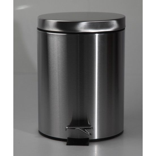 Ведро для мусора круглое Zerix Solo-TC0107 SS Цвет 7 л цвет нержавейка (ZX5899)