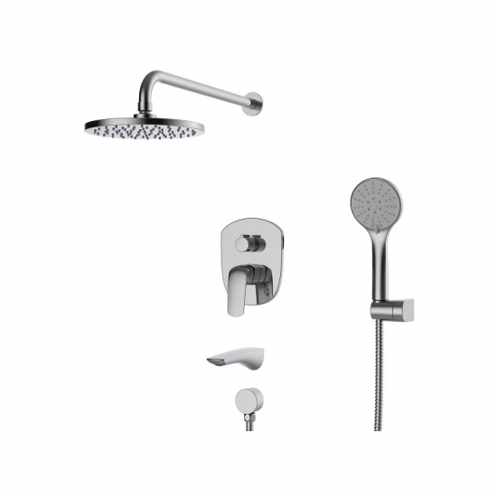 Встроенная душевая система с смесителем Koer KB-64008-01 (Цвет хром) (KR3476)