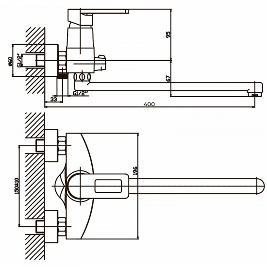 Змішувач для ванни Haiba GUDINI 006 (HB0148)
