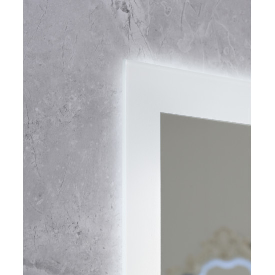 Дзеркало Mixxus FLAT MR04-100x80 з LED Touch, Anti-fog, димером, регулюванням яскравості, годиннико