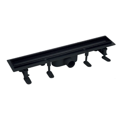 Душовий трап Mixxus DRAIN-06-60 BLACK з пластиковою основою і накладкою із нерж.сталі SUS304 70x600