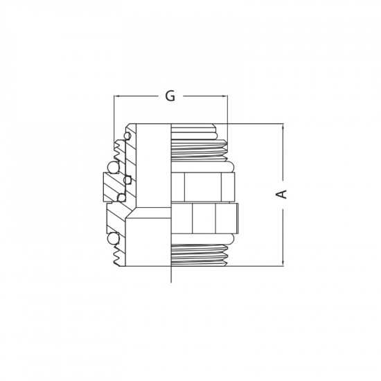 Ниппель поворотный Koer KF.N210 - 1'' MM (KR4977)