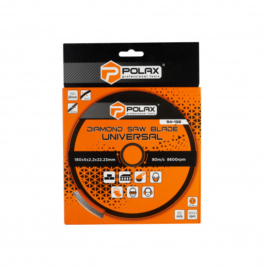 Диск алмазний універсальний Polax 180х5х2.4x22.23,25% (54-132)