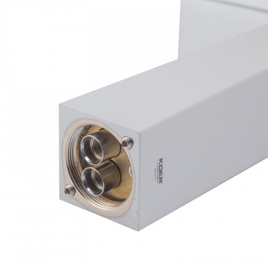 Змішувач для умивальника Koer KB-15007-04 високий водоспад (Колір хром+білий) (KR5156)