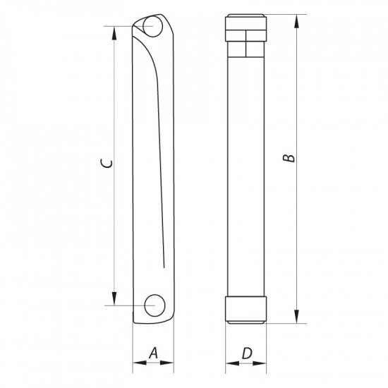 Біметалеві радіатори Koer 100 Bimetal-200 (KR2872) / Ціна за 1 секцію