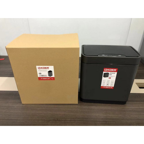 Відро для сміття сенсорне прямокутне Koer TC-020312-07 12 л колір графіт (KR5587)