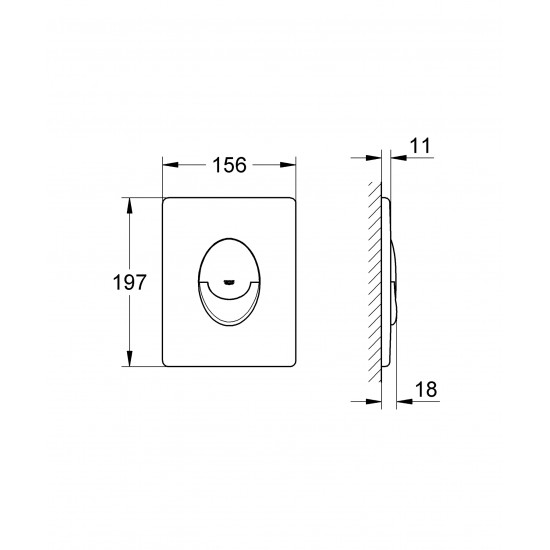 Панель змиву Grohe Skate Air для унітазу вертикальна (38505SH0)