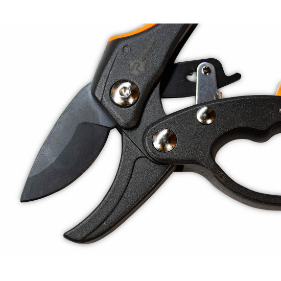 Секатор садовий Polax із храповим механізмом (70-023)