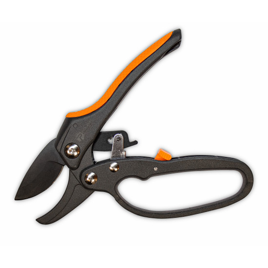 Секатор садовий Polax із храповим механізмом (70-023)