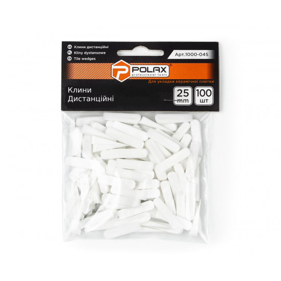 Клини для плитки Polax дистанційні 25 мм 100 шт. (1000-045)