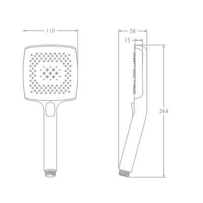 Лійка для душу Koer KP-0407-01 5 функцій (Колір хром) (KR5411)