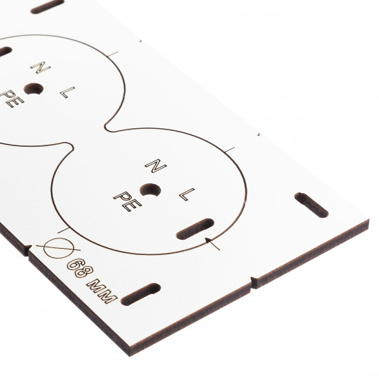 Шаблон Polax для підрозетників з отворами (1000-237)