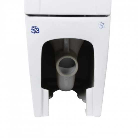 Чаша унітазу-компакту Mixxus Premium Quadro-0401-T1 Bowl 610х365х825 Tornado 1.0 без сидіння (MI834