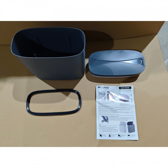Відро для сміття сенсорне овальне Mixxus Flat-TC0109 Graphite 9 л колір графіт (MI7075)