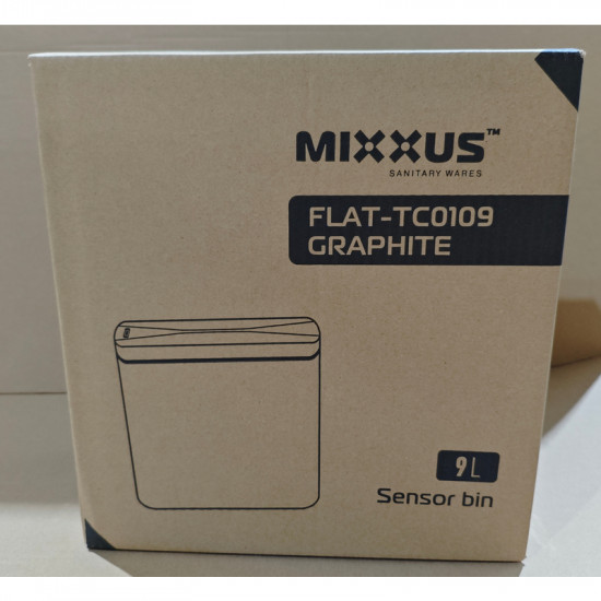 Відро для сміття сенсорне овальне Mixxus Flat-TC0109 Graphite 9 л колір графіт (MI7075)