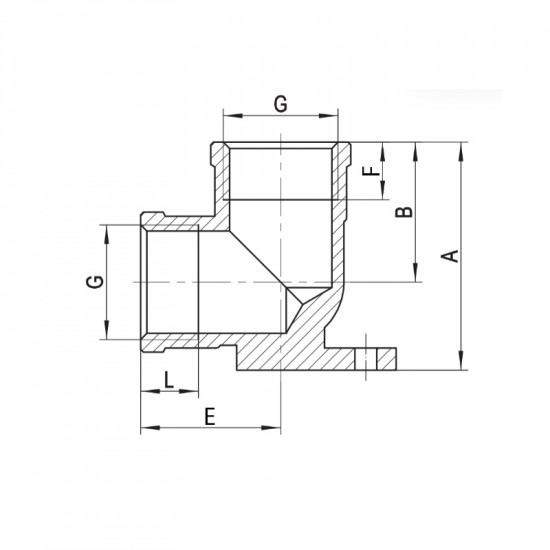Водорозетка Koer KF.V06FF - 1/2" FF (KR3329)