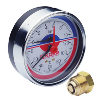 Термоманометр аксиальный (KOER KM.812A) (0-10 bar), D 80мм, 1/4''-1/2'' (KR0219)