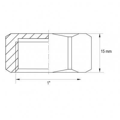 Заглушка Koer KF.P10F.WN - 1'' (без нікелю) (KR3100)