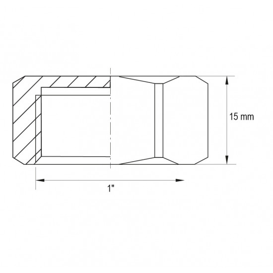 Заглушка Koer KF.P10F.WN - 1'' (без нікелю) (KR3100)