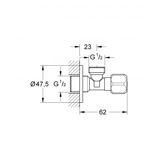 кутовий вентиль Grohe (2201600M)