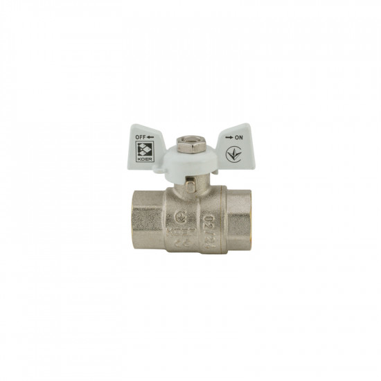 Кран шаровый KOER 1/2" ГГМ (KR.217.W) белый (KR0177)