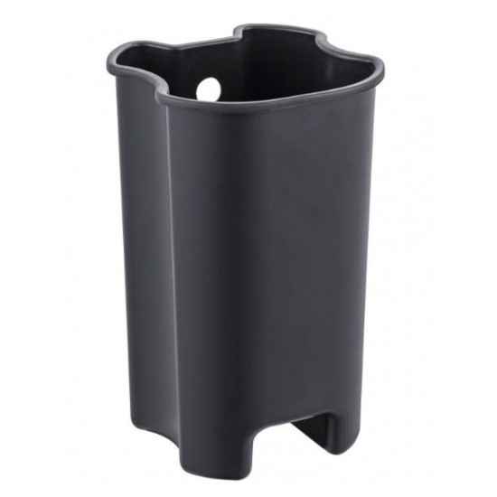 Ведро для мусора с плавным закрытием овальное Zerix Prime-TC0105 Black 5л цвет черный (ZX5902)