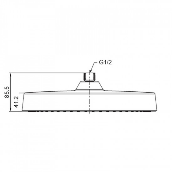 Лійка для душу стельова Koer KP-0403-03-OH 300мм (KR4996)