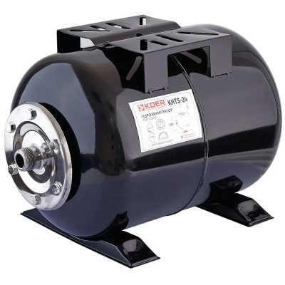 Гидроакумулятор горизонтальный KOER KHTS-24 24л (корпус-сталь 1мм), фланец-нержавейка (KB0012)