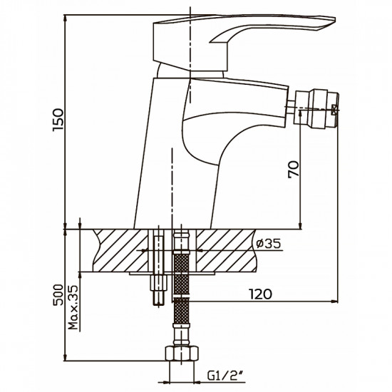 Змішувач для біде Haiba Hansberg 002 (HB0173) Змішувач для біде Haiba Hansberg 002 (HB0173)