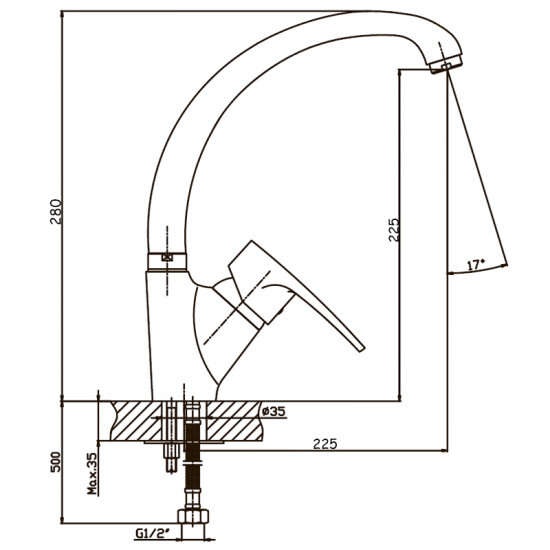 Змішувач для кухні Haiba Ceba 011 (HB0032)