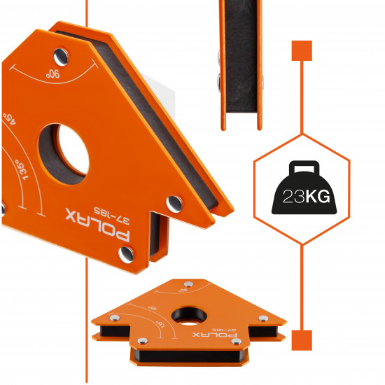 Магнітний тримач для зварювання Polax "стріла" 90х100х17 мм (37-185)