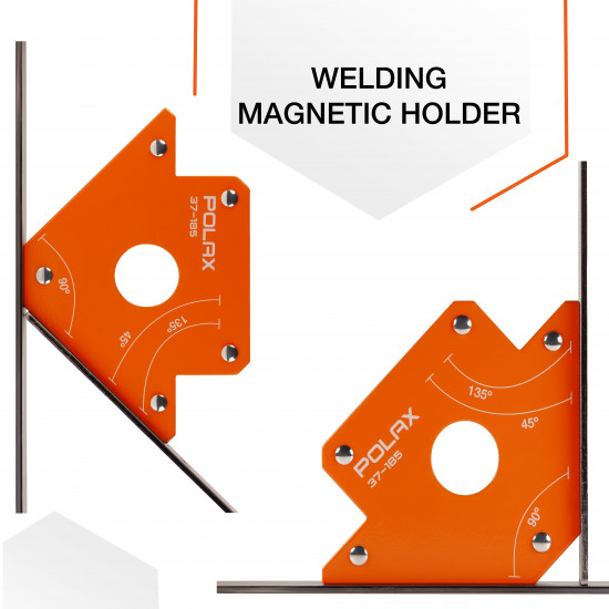 Магнітний тримач для зварювання Polax "стріла" 90х100х17 мм (37-185)