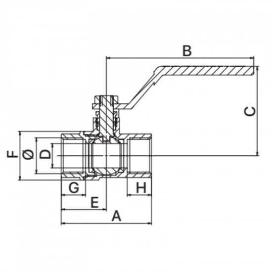 Кран кульовий Europroduct EP.221 - 3/4" FF ГГВ YELLOW, ручка "важіль" жовта (EP2944)