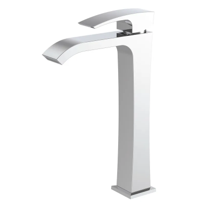 Змішувач для умивальника Koer KB-13007-04 високий (Колір хром+білий) (KR5153)