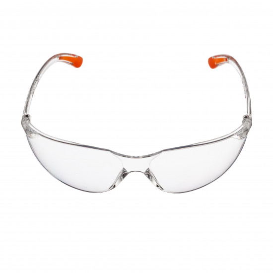 Окуляри захисні прозорі Polax з полікарбонатними лінзами та гумовими завушниками (53-050)