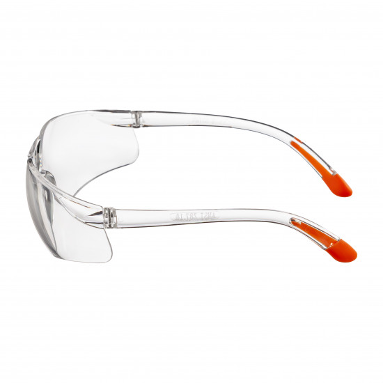 Окуляри захисні прозорі Polax з полікарбонатними лінзами та гумовими завушниками (53-050)