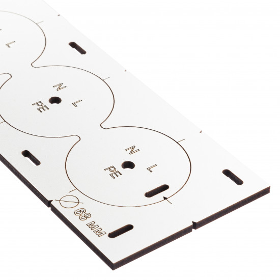 Шаблон Polax для підрозетників з отворами (1000-238)