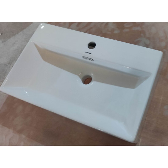 Раковина подвесная Mixxus Premium QUADRO-0206 600х360х130mm с отверстием под смеситель и переливом (MP6509)