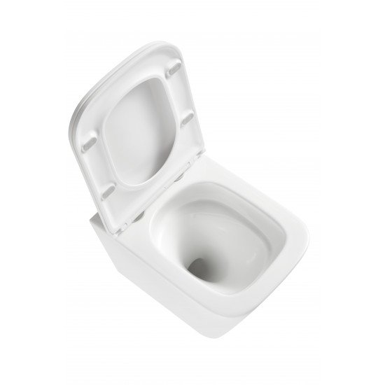 Унітаз підвісний Mixxus Premium Quadro-0301-T3 490x340x360mm, система змиву TORNADO 3.0 (MP6453)