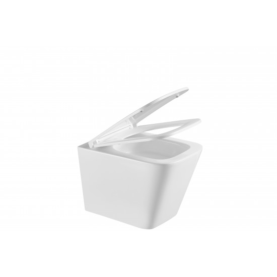 Унітаз підвісний Mixxus Premium Quadro-0301-T3 490x340x360mm, система змиву TORNADO 3.0 (MP6453)