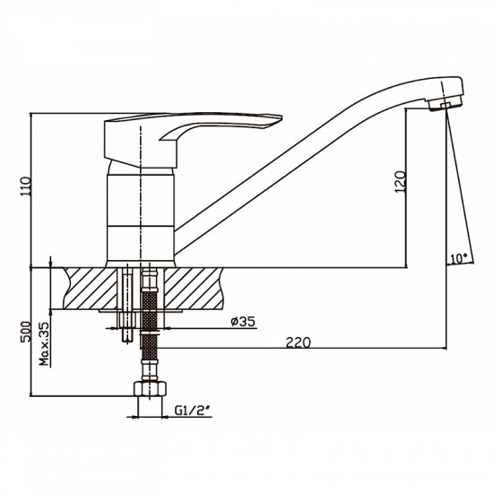 Змішувач для кухні Haiba Hansberg 004 нержавіючої сталі (HB0183) Змішувач для кухні Haiba Hansberg 004 нержавіючої сталі (HB0183)