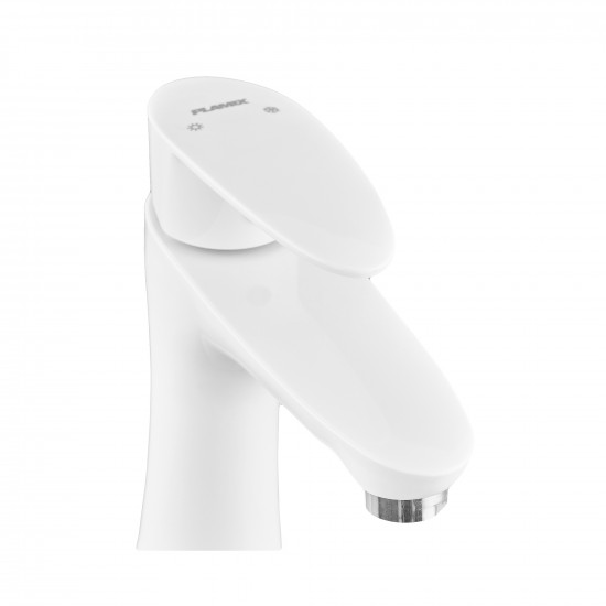 Смеситель для раковины Plamix Cezar-001 HIGH SET White (с подводом) (PM0663)