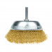 Щітка чашкова 100 мм, для дриля, 1/4", гофр. пров., латунована Polax (54-173)
