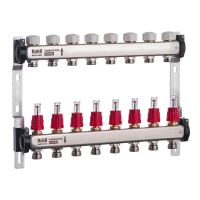 Коллектор с расходомером и термостатическими клапанами Roho R804-08 - 1"х 8 выходов (RO0040)