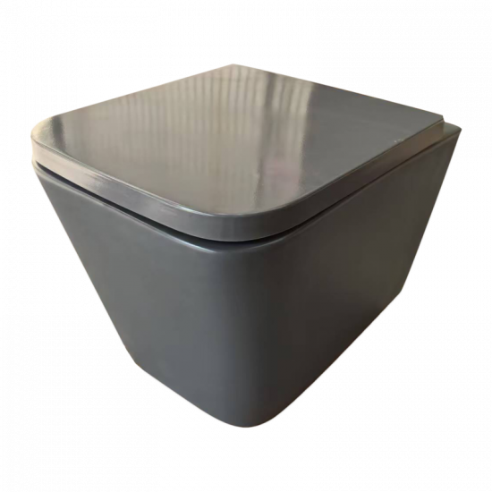 Унітаз підвісний Mixxus Premium QUADRO-0305-R GRAY 510x350x345mm система змиву RIMLESS (MP6656)